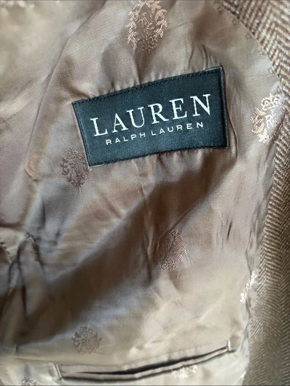 Ralph Lauren Brown Herringbone Sport Coat